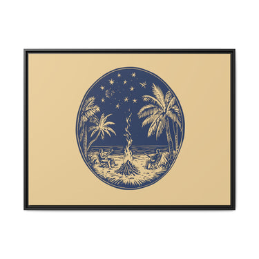 Beachfire Nights Canvas Wall Art with Frame